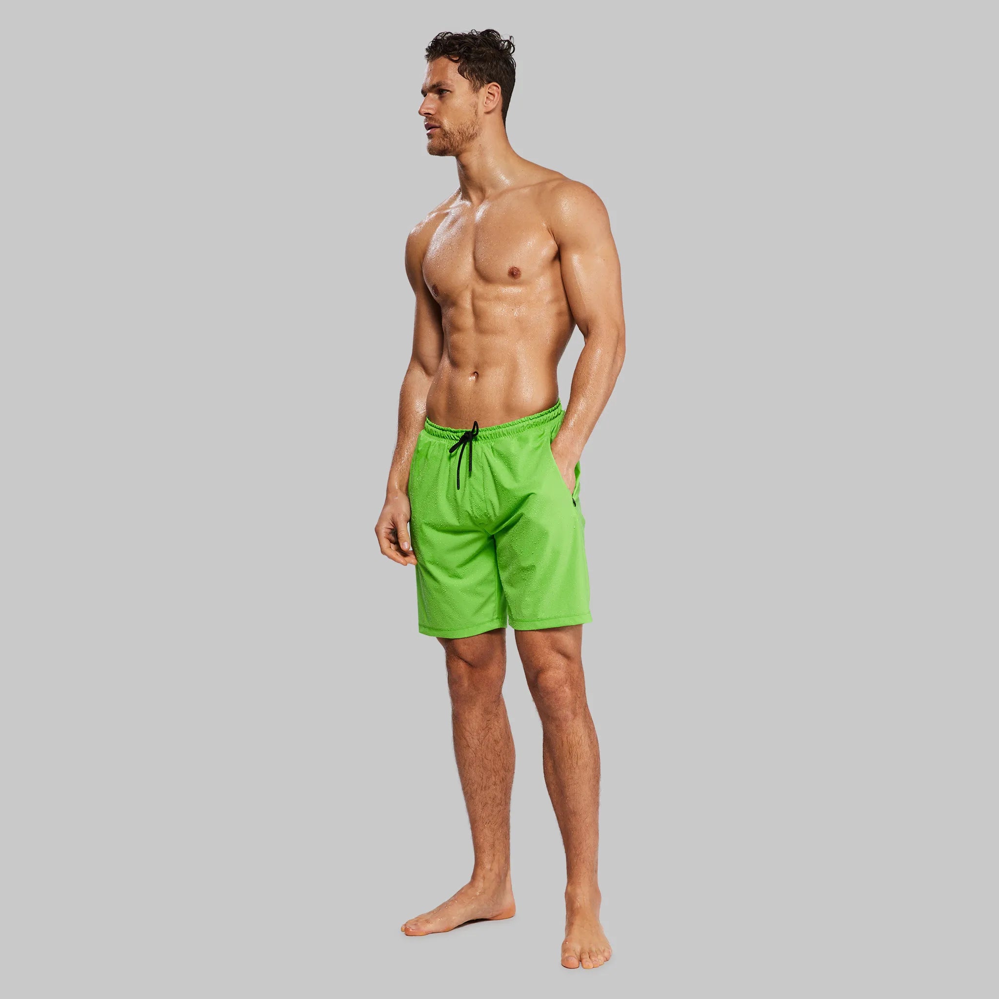 Planet Earth Swim Shorts. Green edition